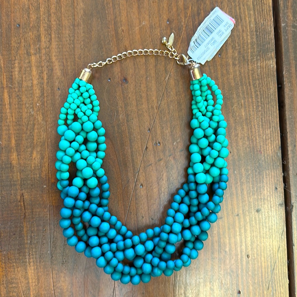 Two tone beaded collar necklace